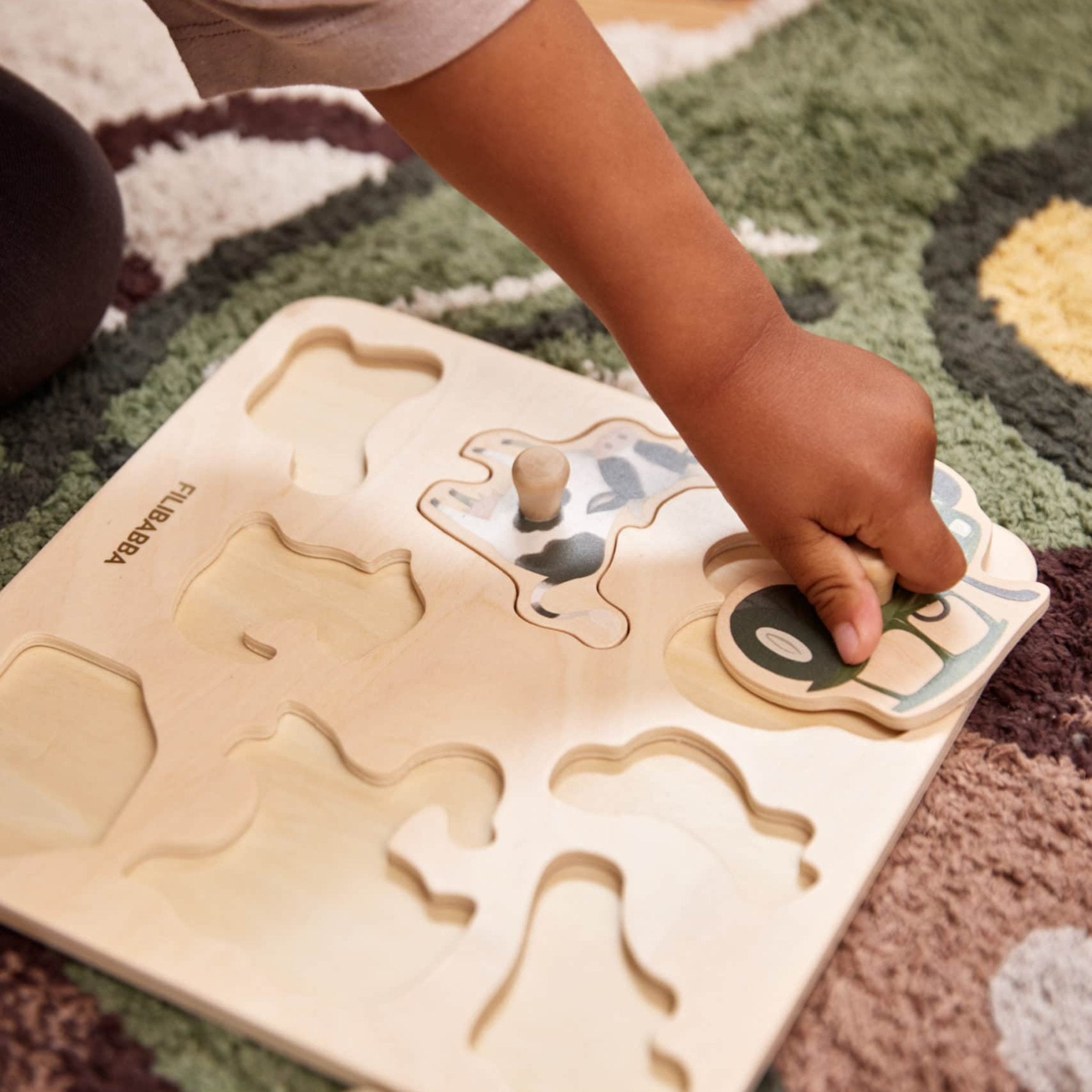 filibabba wooden puzzle - magic farm