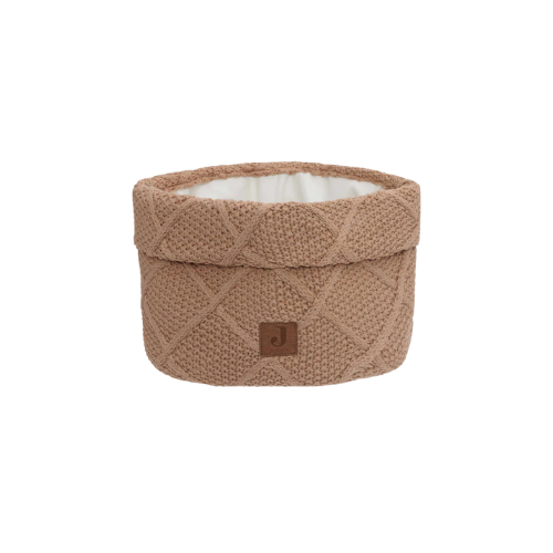 Jollein Check Knit Storage Basket - Oatmeal