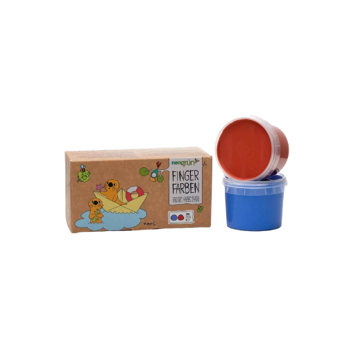 neoGRÜN 2-Pack Vegan Finger Paint - Nori - Blue/Red