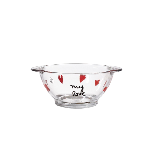 Le Biberon Français Duralex Hearts Plate & Bowl Set with Suction Cup