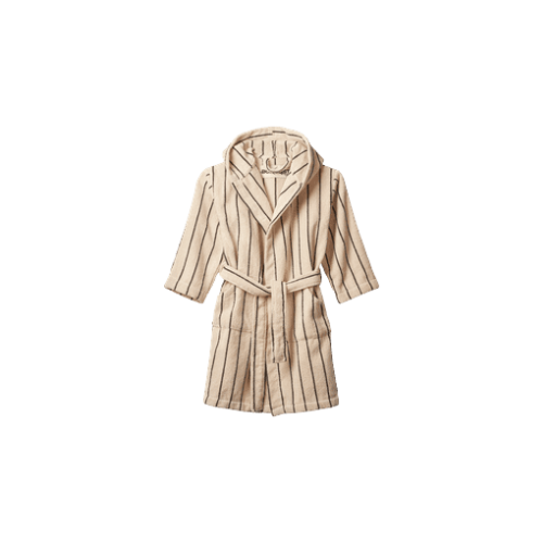 Bongusta Naram Kids Bathrobe - Crème & ink