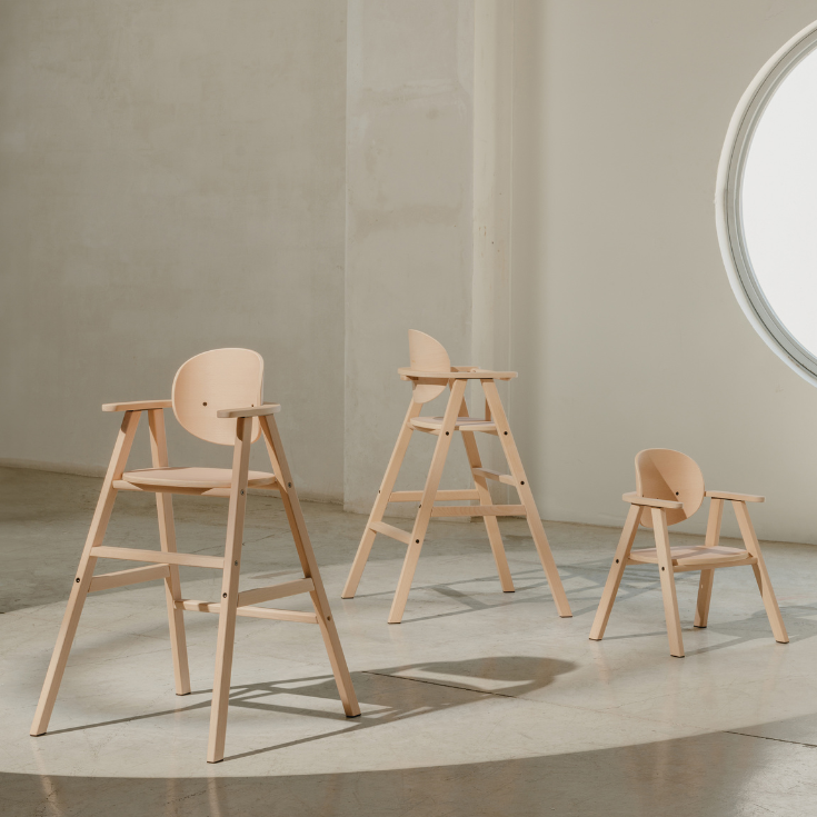 Nobodinoz Growing Green evolving chair 3 in 1 - Beech Wood