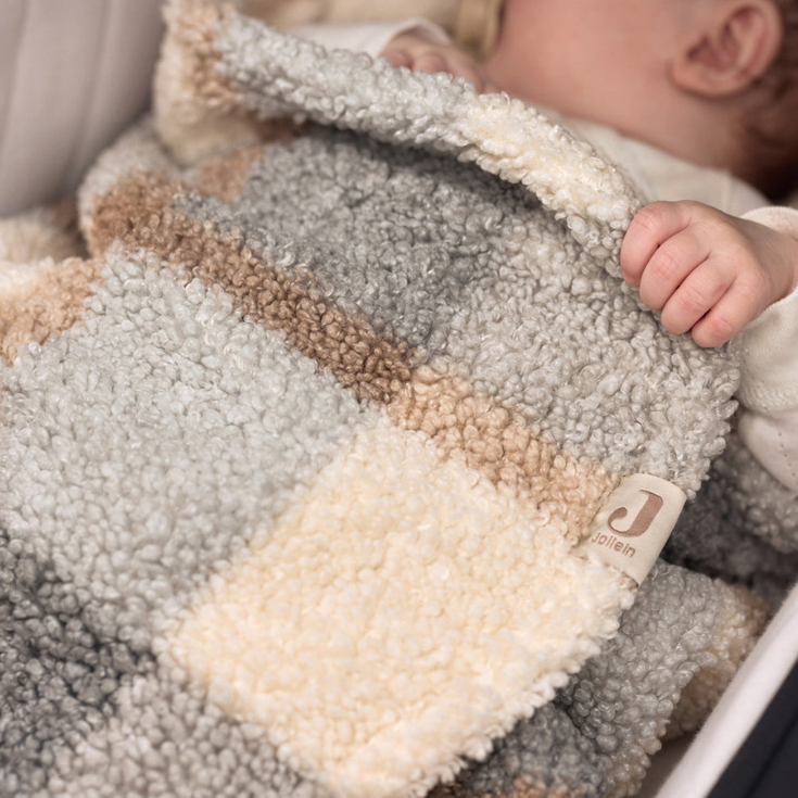 Jollein Footmuff group 0+ 3/5 points Check Knit - Oatmeal