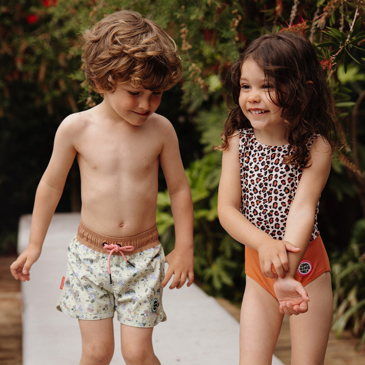 Hello Hossy Leopard Swimsuit - Leopard / Camel