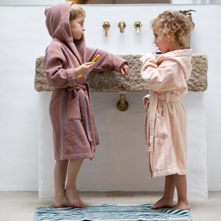 Bongusta Naram Kids Bathrobe, tropical & creme