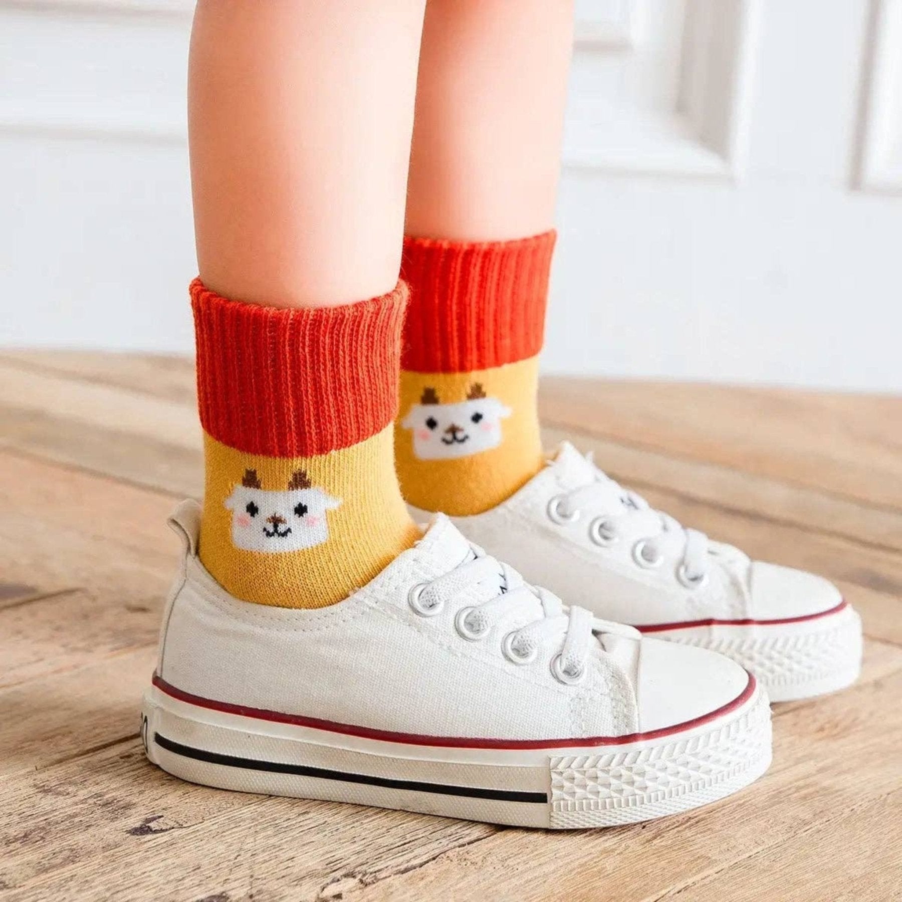 Tites Chaussettes - Baby Socks & Underwear - 5 - Pack Animal Print Long Socks - Tummy Time