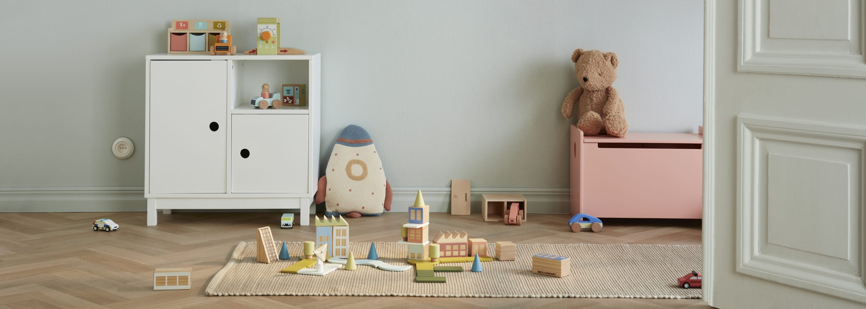 kids room with toys and kids furniture
