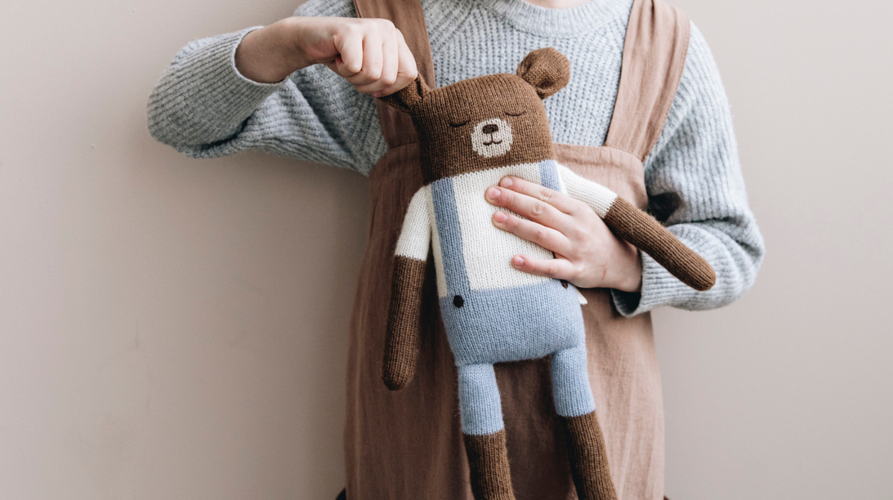 Main Sauvage Bunny Knit Toy - Oat Jumpsuit
