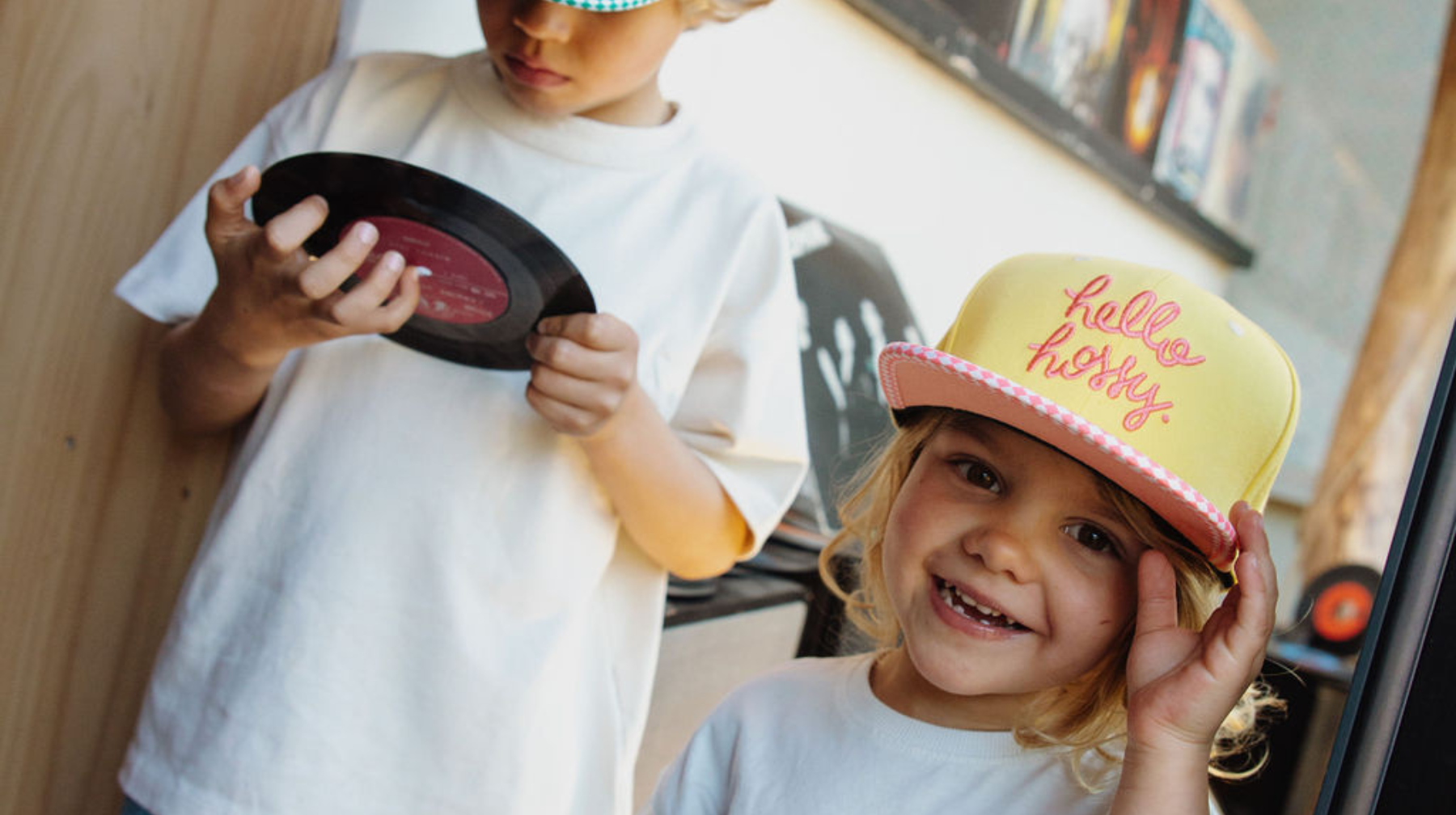 Hello Hossy Chessy Pink Cap - Yellow / Pink