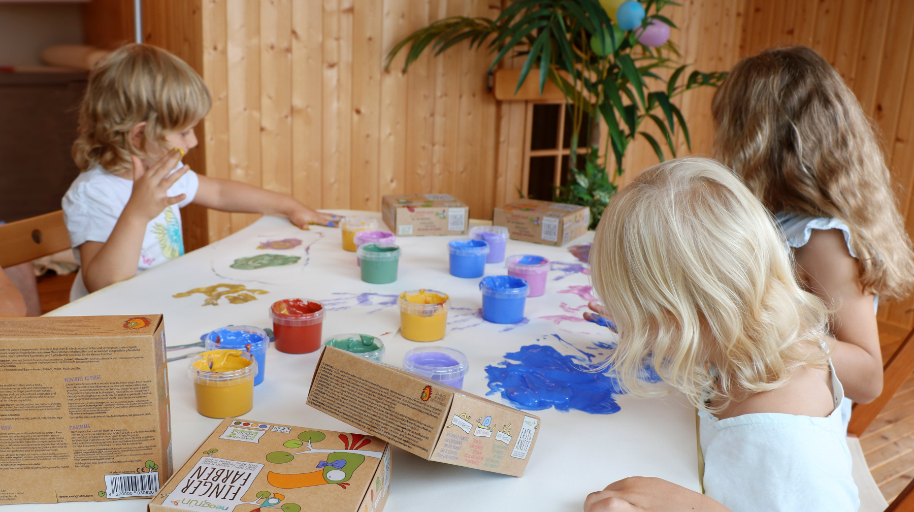 neoGRÜN 4-Pack Vegan Finger Paint - Aki