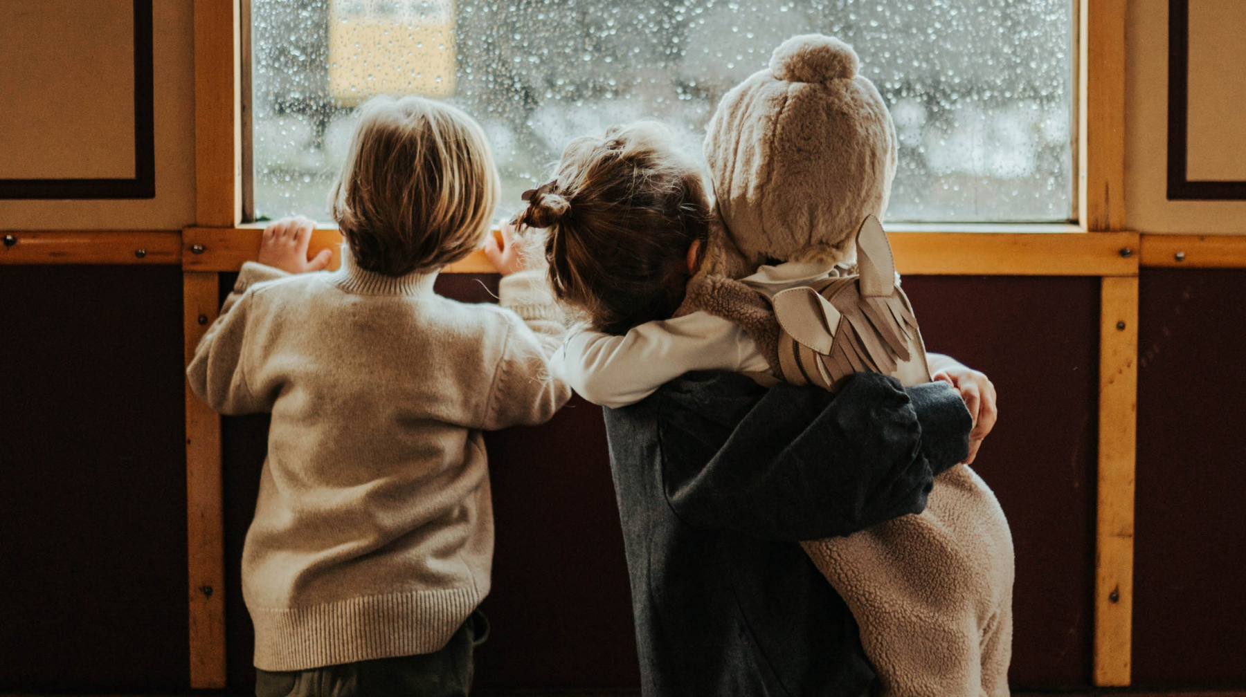 Donsje Denn Merino Wool Sweater Bear - Biscotti Melange