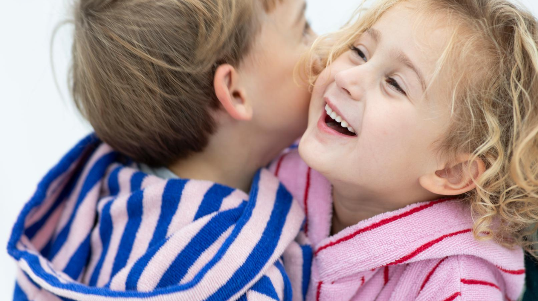 Bongusta Naram Kids Bathrobe - Dazzling Blue & Rose