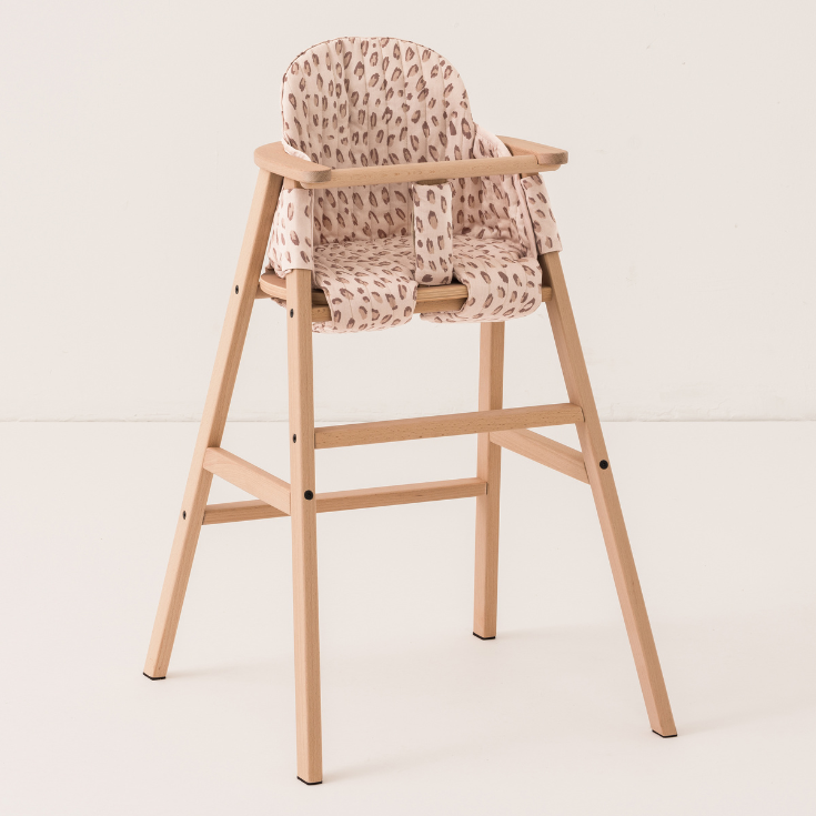 nobodinoz high chair cushion growing green - leonie latte