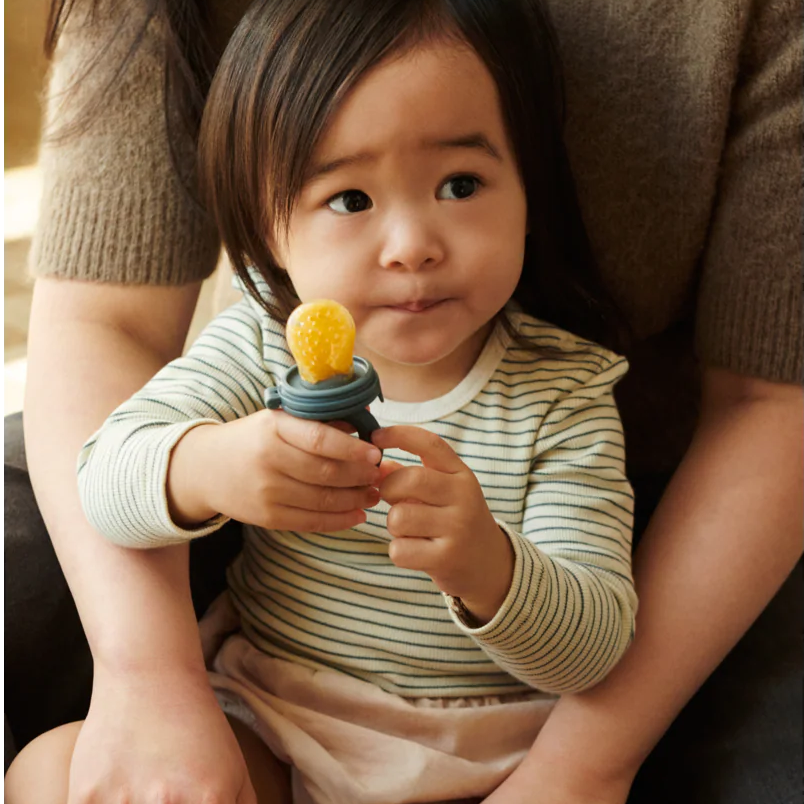 2-Pack Miranda Bear Shape Food Feeder - Whale blue / Dove blue