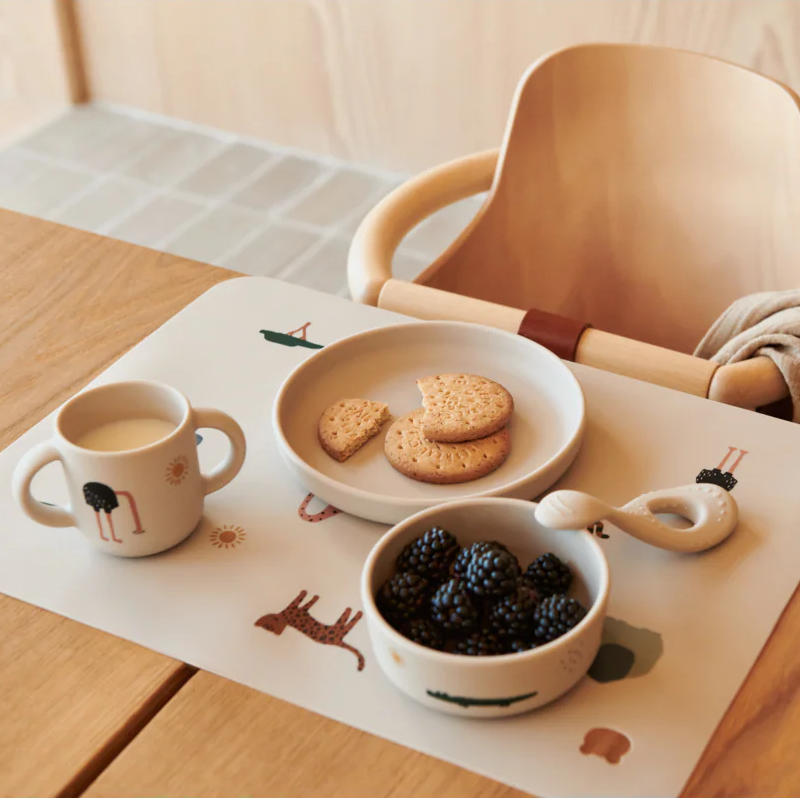 Vivi Silicone Tableware Set - Safari Sandy Mix
