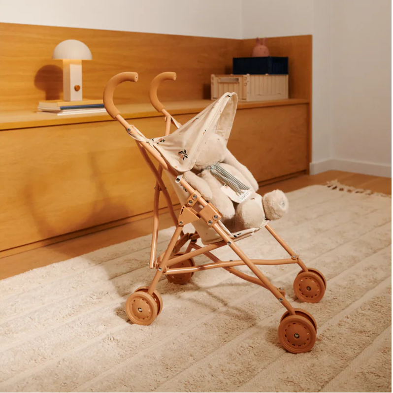 Elsie Doll Stroller - Peach / Sea Shell
