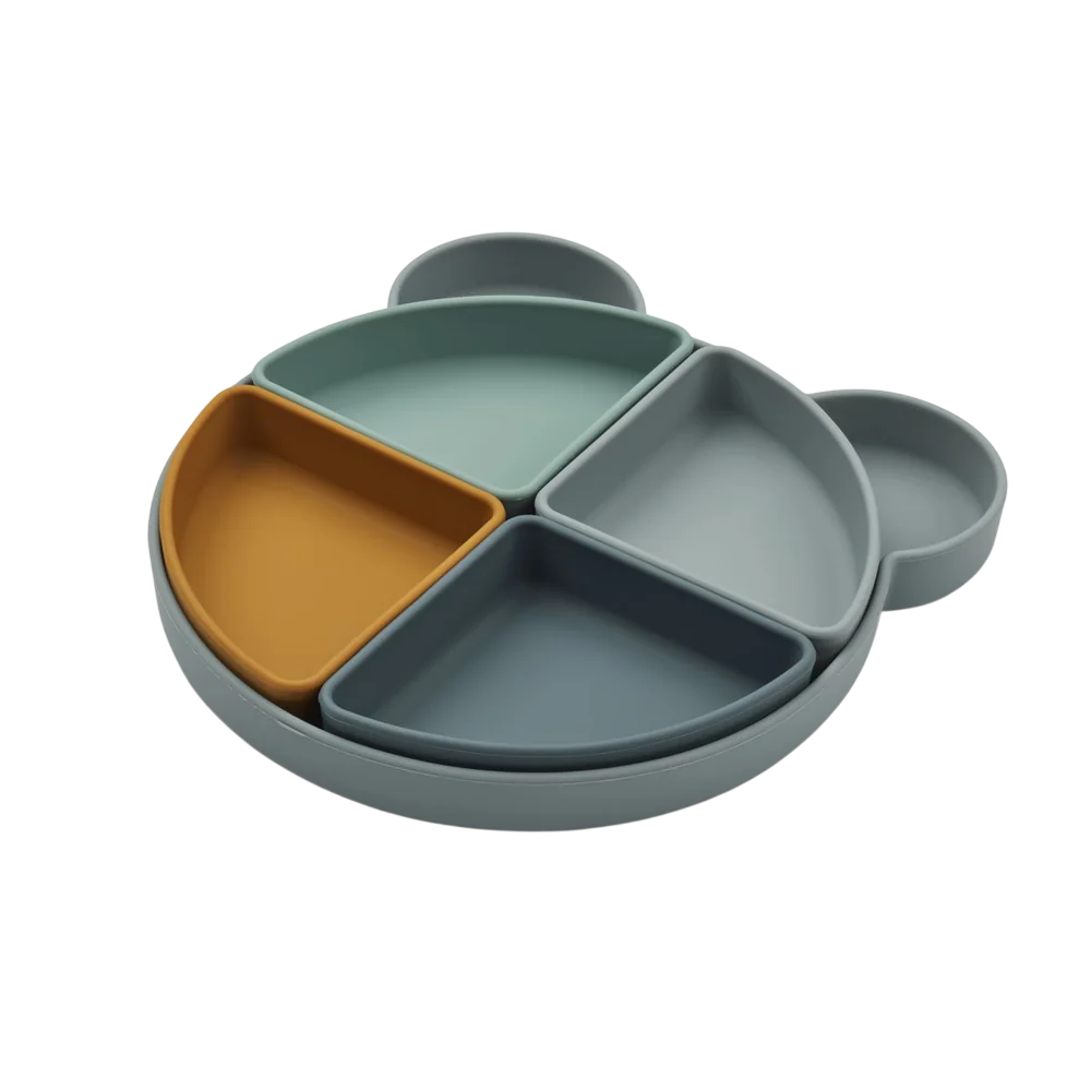 Arne Divider Plate - Mr. Bear Blue Fog Multi Mix