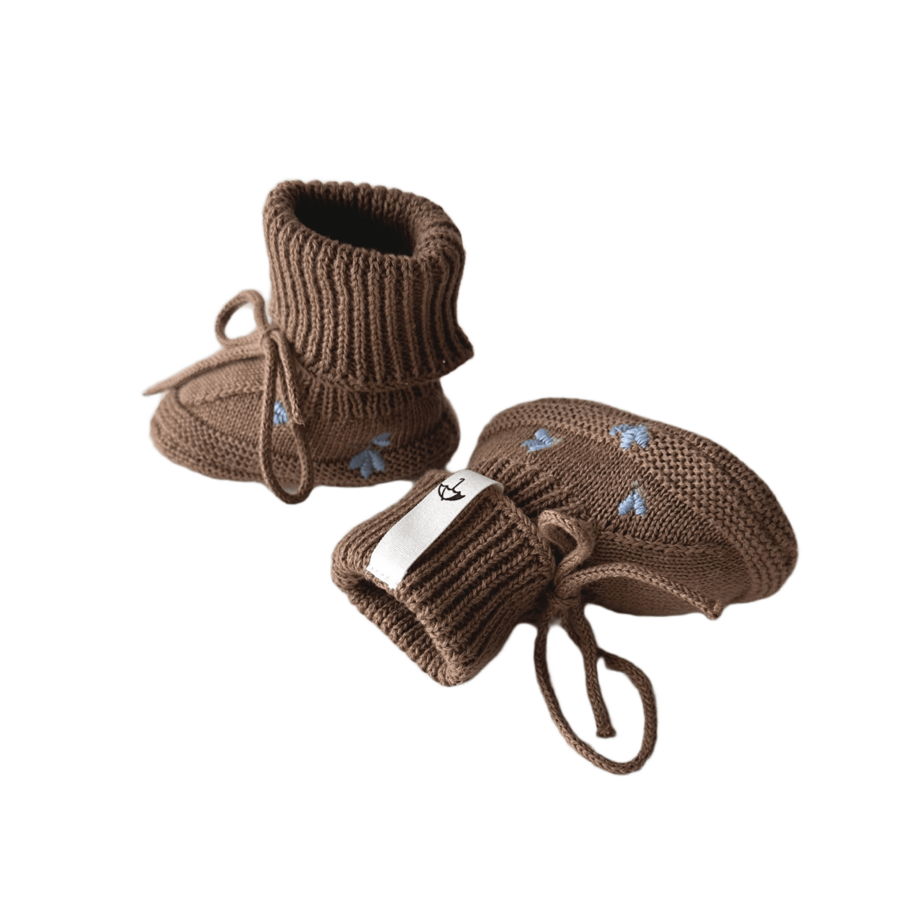 Saga Copenhagen - Baby Footwear - Baby Booties - Tahin - Tummy Time