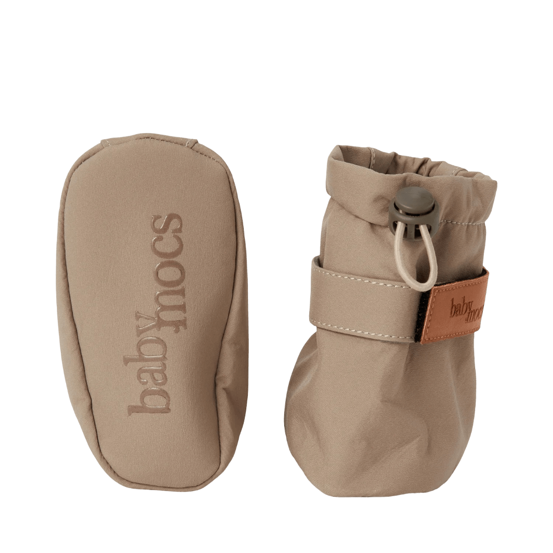 BabyMocs - Baby Footwear - The Soft Boots - Dark Beige - Tummy Time