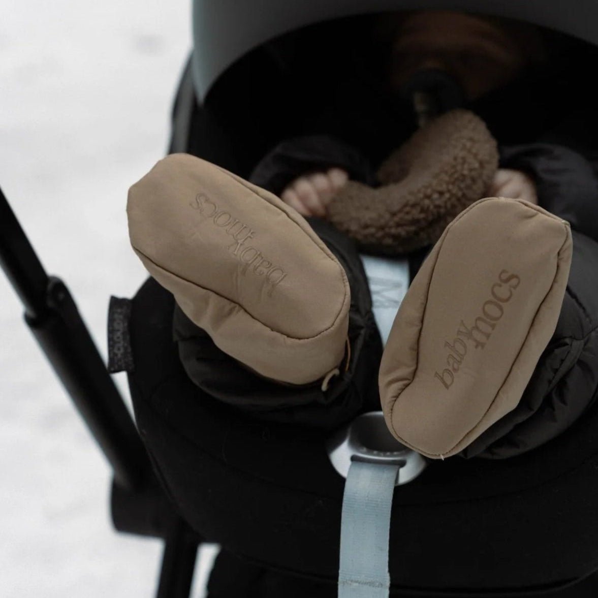 BabyMocs - Baby Footwear - The Soft Boots - Dark Beige - Tummy Time