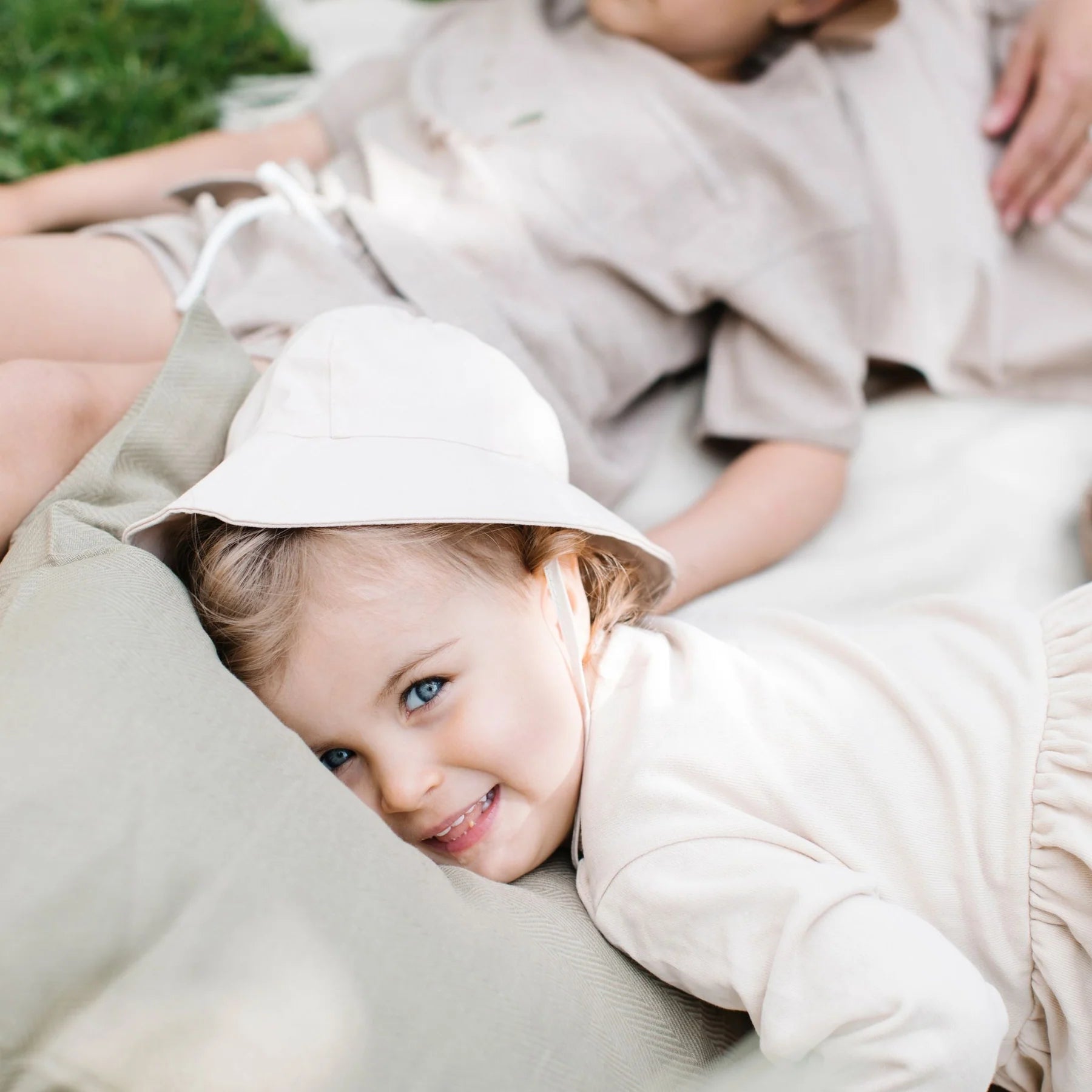 BabyMocs - Hats, Caps & Beanies - Linen Hat - Beige - Tummy Time
