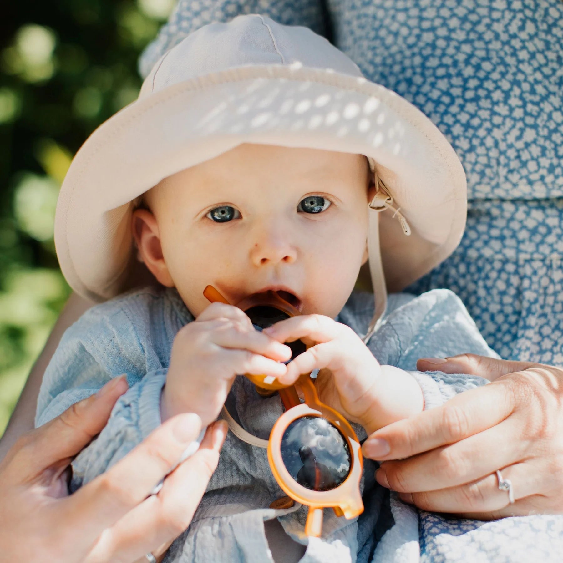 BabyMocs - Hats, Caps & Beanies - Linen Hat - Beige - Tummy Time