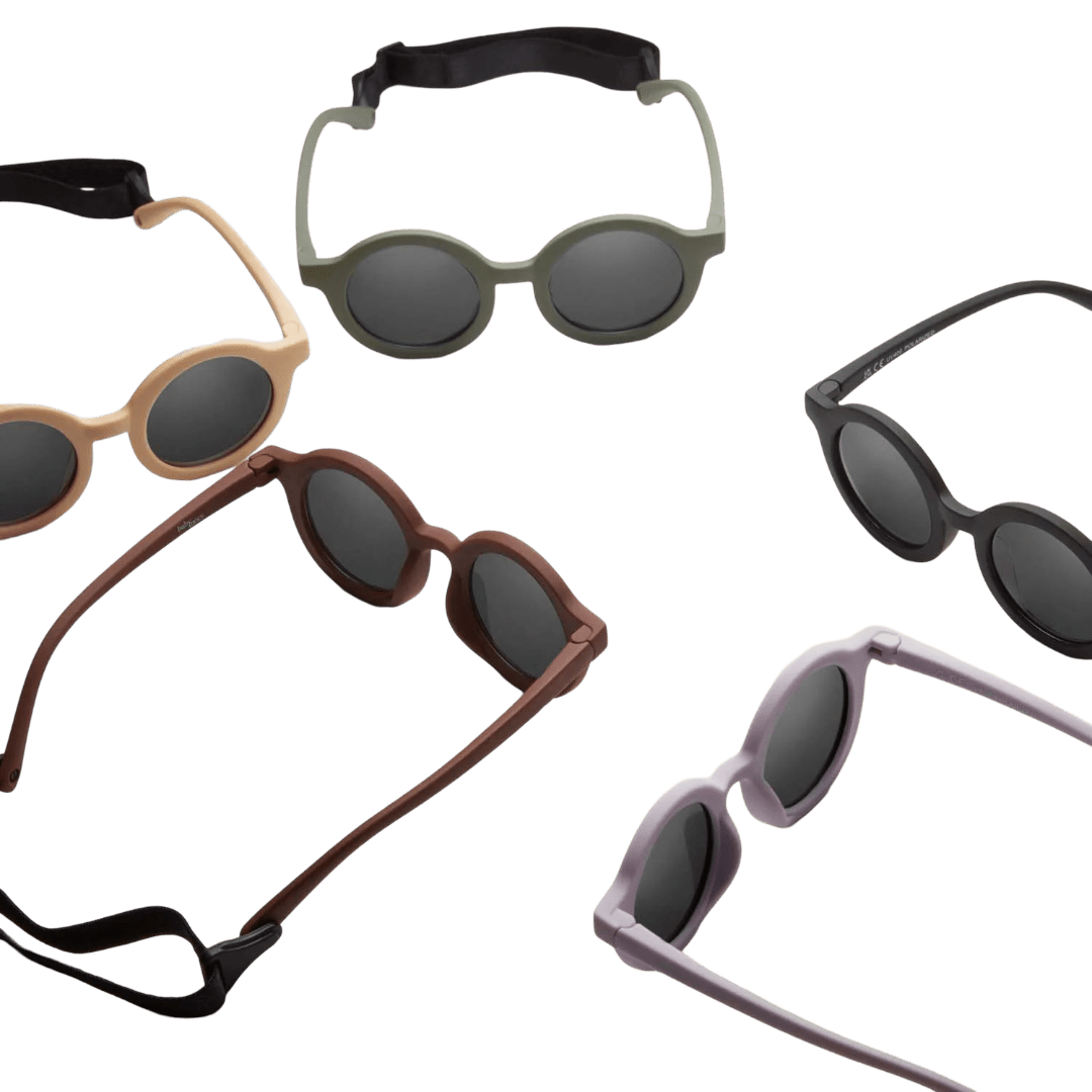 BabyMocs - Sunglasses - Bendable Soft Sunnies - Black - Tummy Time