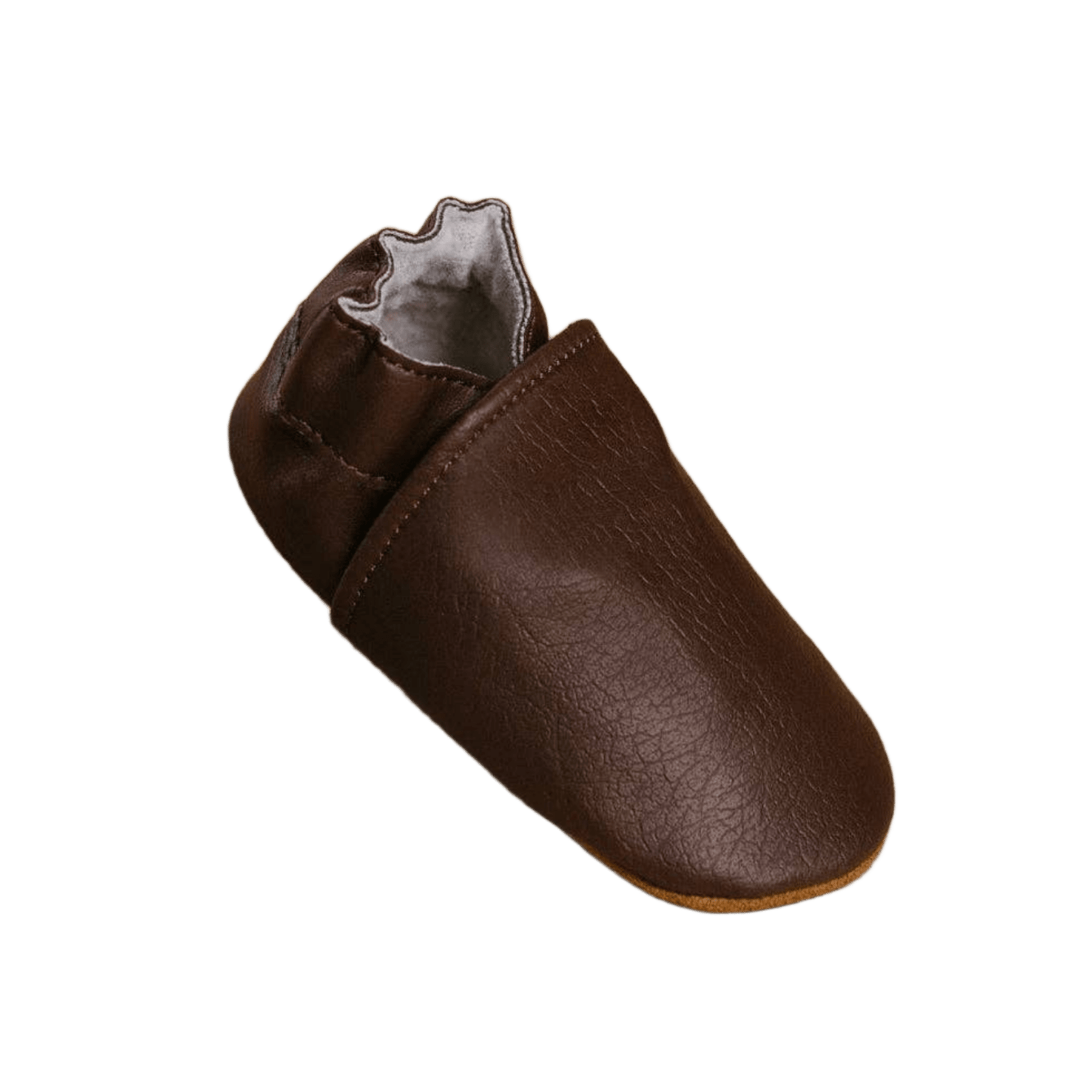 BabyMocs - Baby Footwear - Barefoot Mocs - Dark Brown - Tummy Time