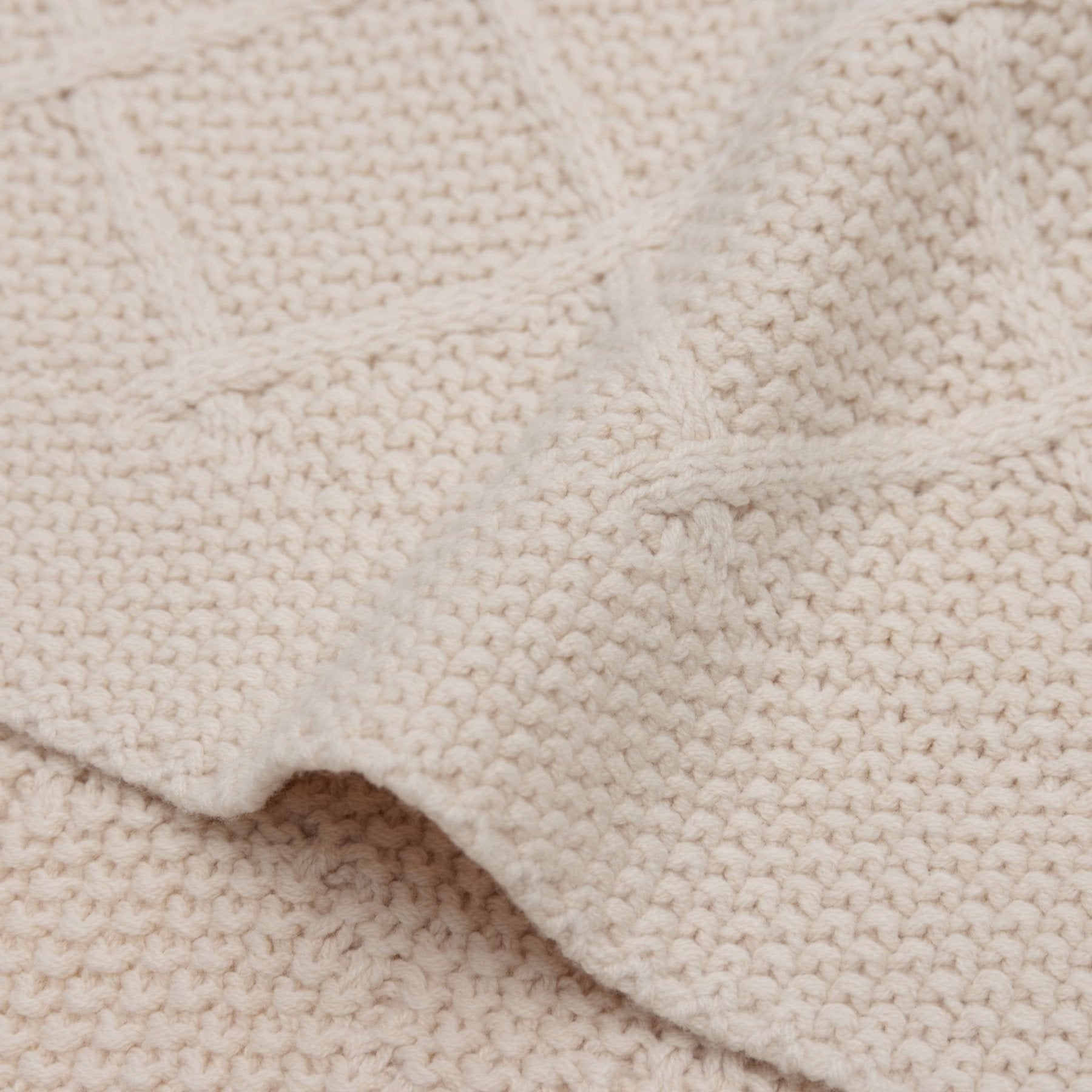 Jollein - Sleeping Bags, Blankets & Bed Bumpers - Blanket Cradle 75x100cm - Check Knit - Oatmeal - Tummy Time