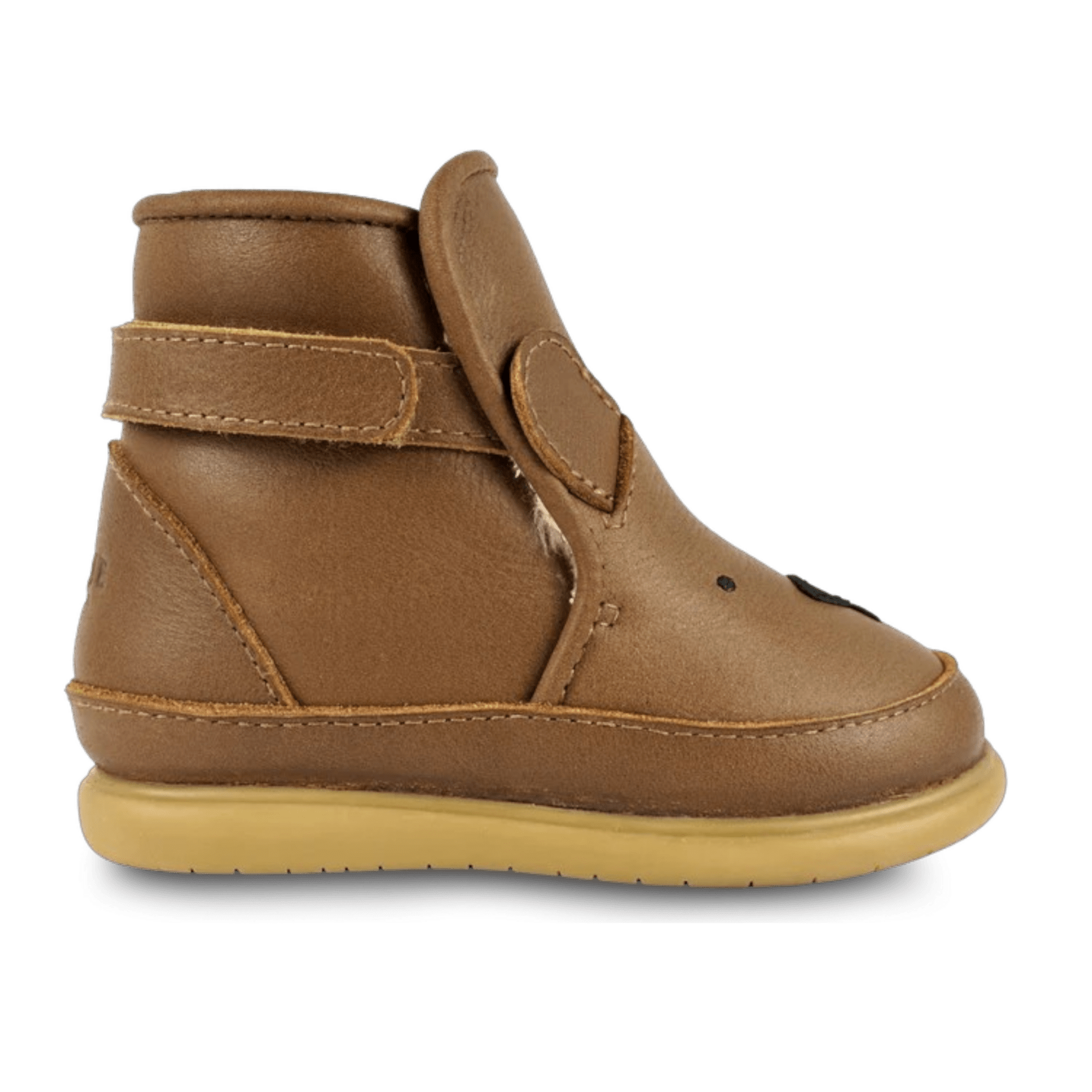 Donsje - Baby Footwear - Dubu Classic Shoes Bear - Cognac Classic Leather - Tummy Time
