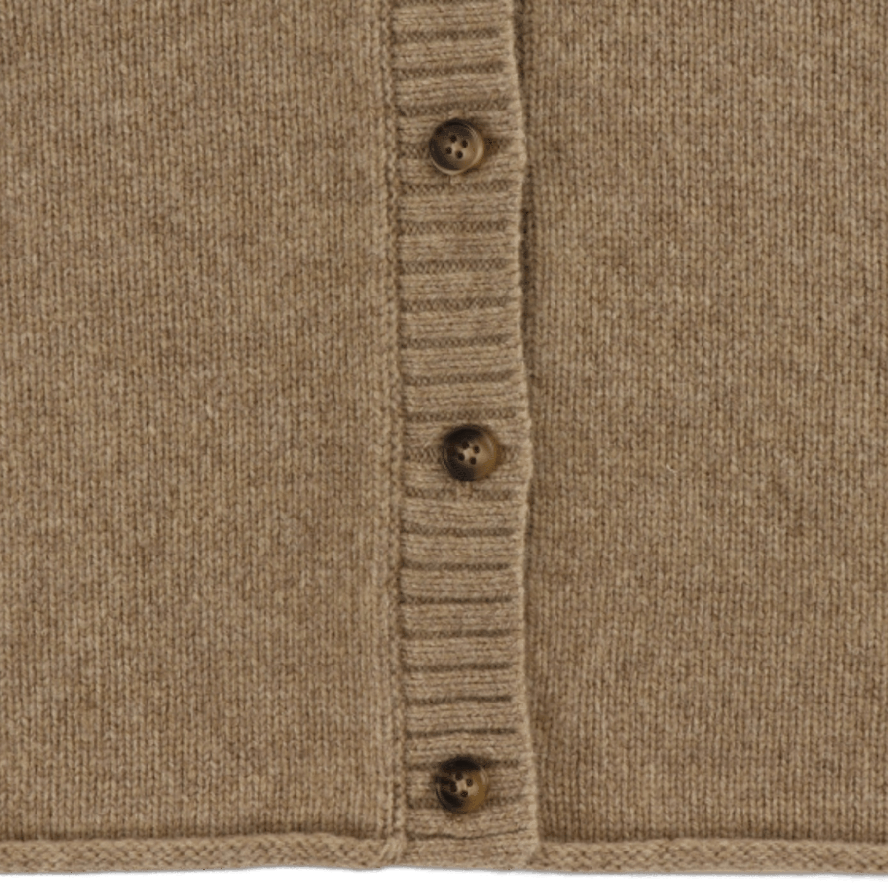 Donsje - Baby Sweaters & Cardigans - Brittan Merino Wool Cardigan Bear - Milk Chocolate Melange - Tummy Time