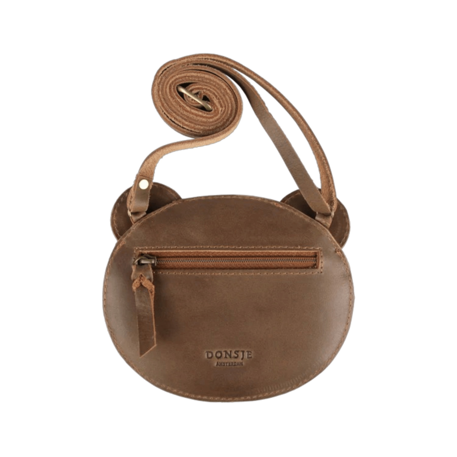 Donsje - Kids Small Accessories - Britta Classic Purse Bear - Cognac Classic Leather - Tummy Time