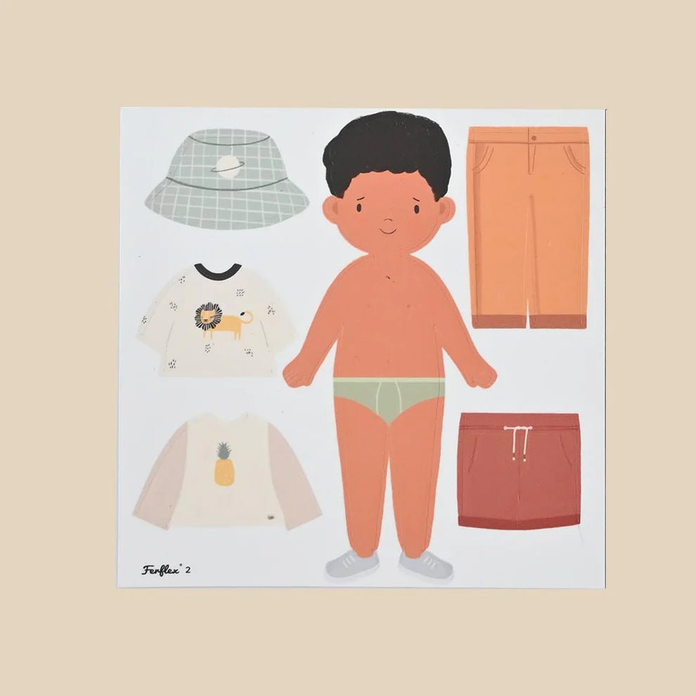 Ferflex - Educational Games - Magnetic Game - Dress - up Silhouettes for Boys - Tummy Time
