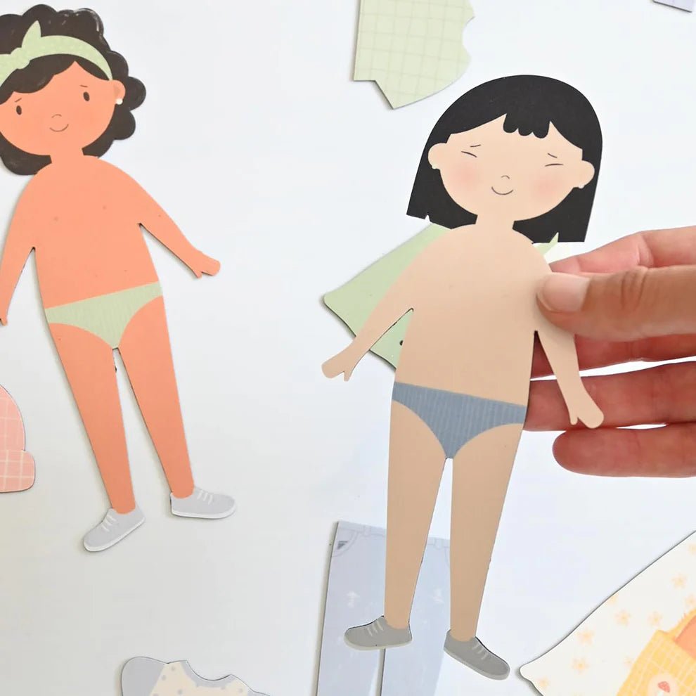 Ferflex - Educational Games - Magnetic Game - Dress - up Silhouettes for Girls - Tummy Time