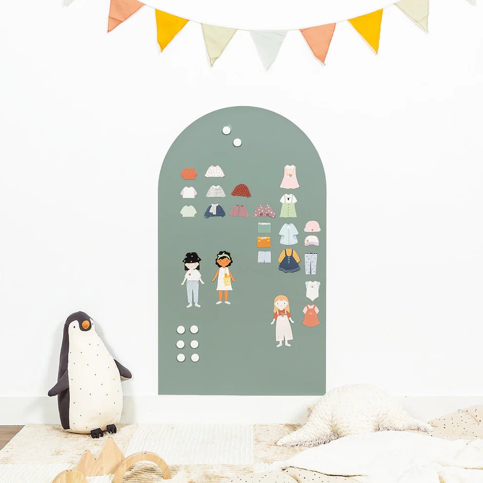 Ferflex - Educational Games - Magnetic Game - Dress - up Silhouettes for Girls - Tummy Time