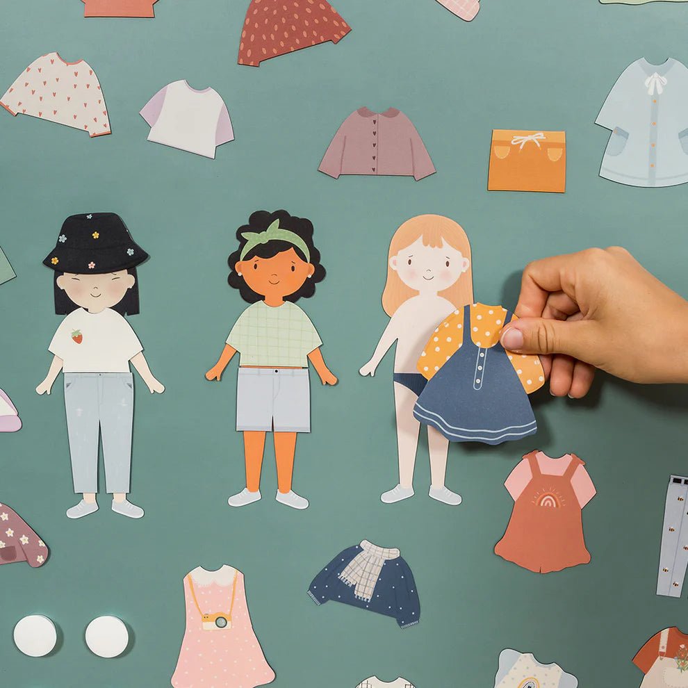 Ferflex - Educational Games - Magnetic Game - Dress - up Silhouettes for Girls - Tummy Time