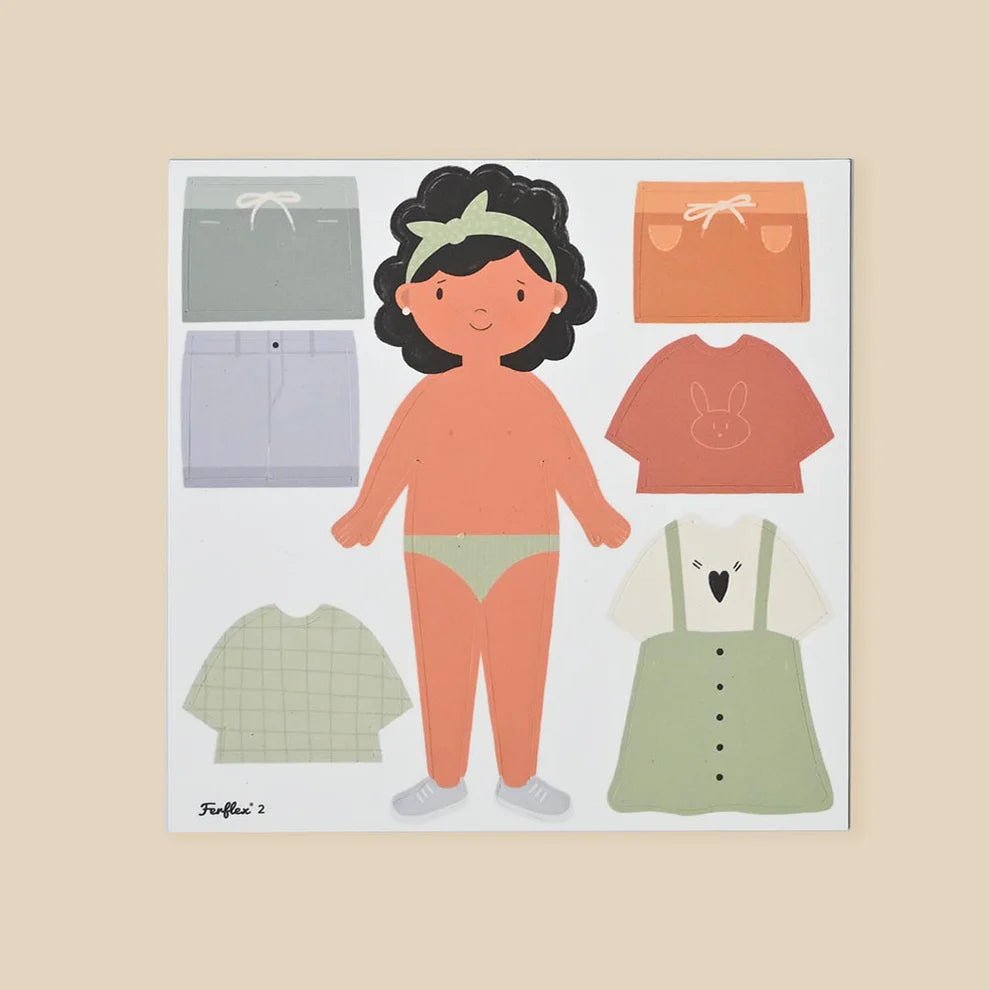 Ferflex - Educational Games - Magnetic Game - Dress - up Silhouettes for Girls - Tummy Time