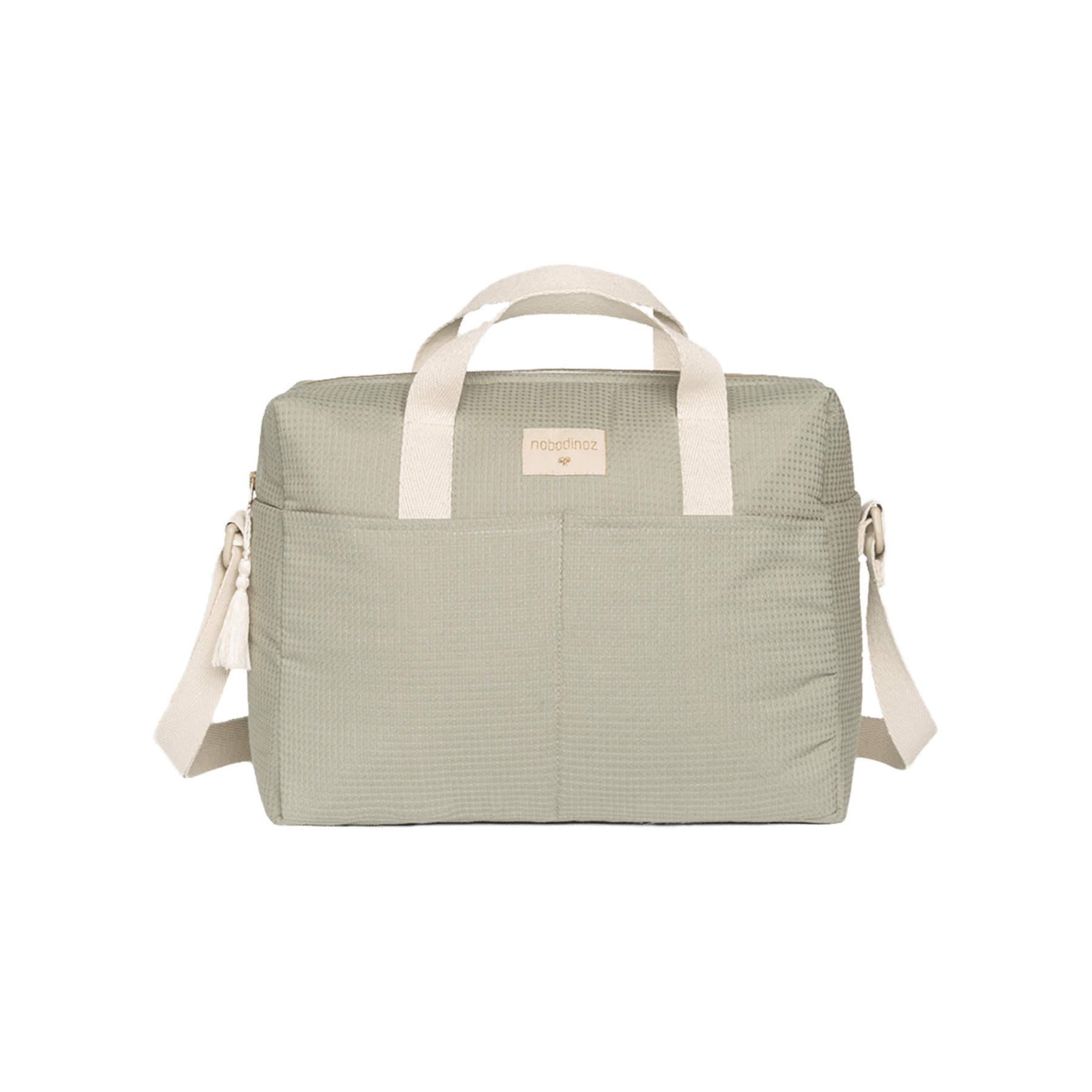 Nobodinoz - Nursery & Diaper Bags - Gala Waterproof Changing Bag - Laurel Green - Tummy Time