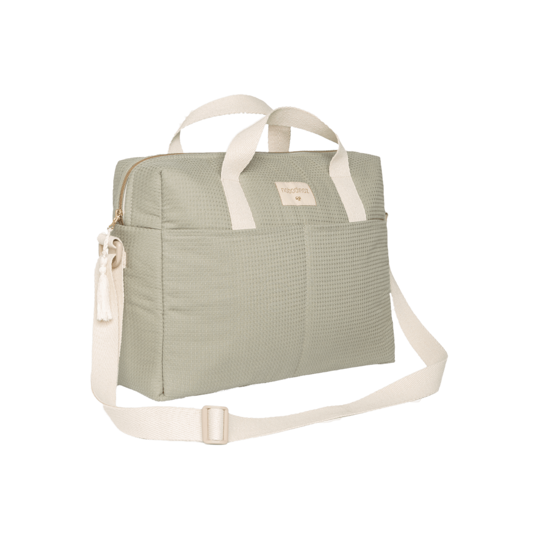 Nobodinoz - Nursery & Diaper Bags - Gala Waterproof Changing Bag - Laurel Green - Tummy Time
