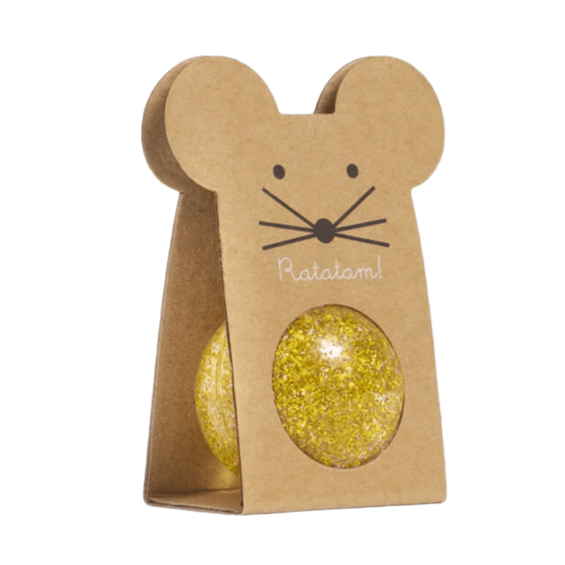 Ratatam! - Sports & Outdoor Games - Glitter Mouse Bouncing Ball – Gold - Tummy Time