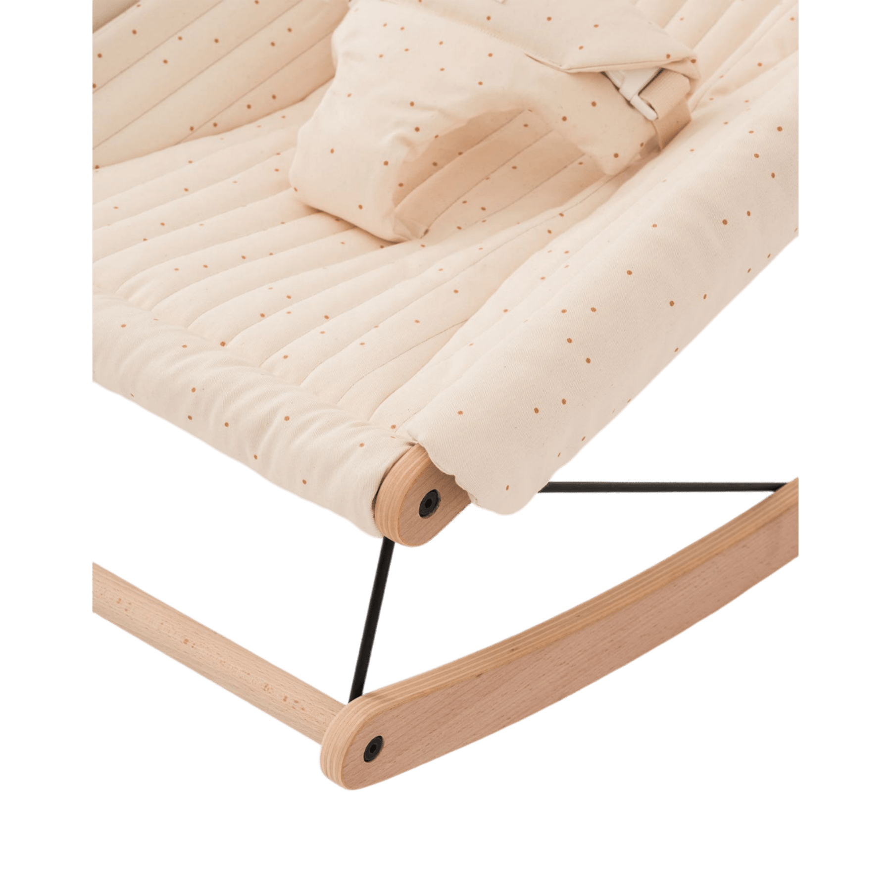 Nobodinoz - Baby Bouncers - Growing Green baby bouncer - Natural Honey Sweet Dots - Tummy Time