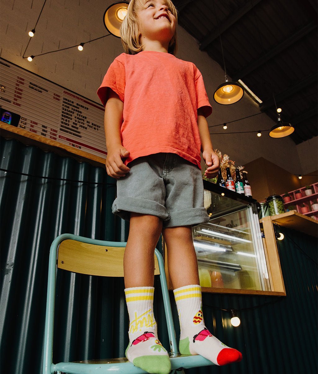 Hello Hossy - Baby Socks & Underwear - Cool Trip Socks - Camel / Beige / Green - Tummy Time