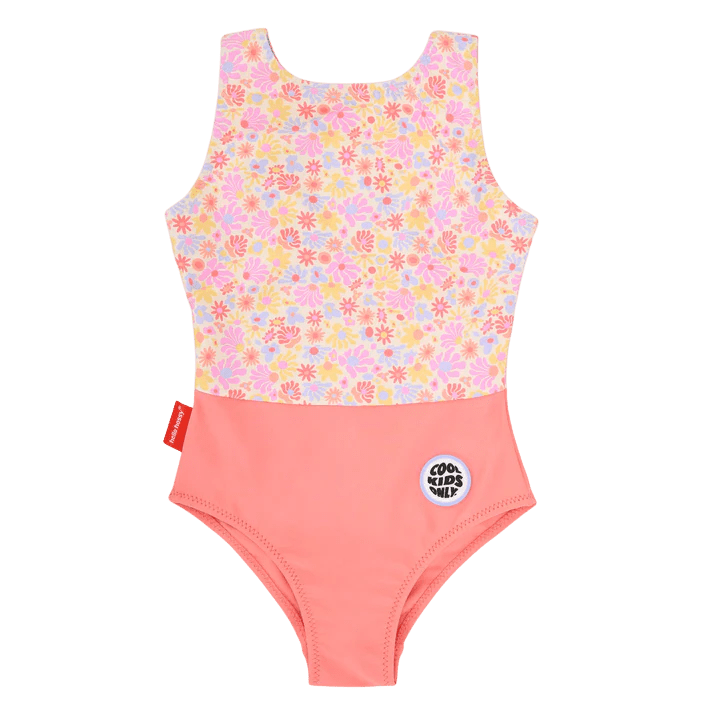 Hello Hossy - Baby Swimwear - Retro Flowers Swimsuit - Tummy Time