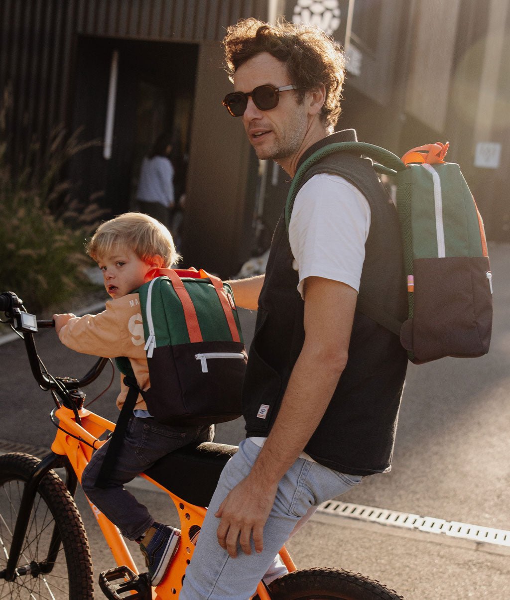 Hello Hossy - Bags & School Bags - Mini Bag Dark Green - Dark Blue / Green / Orange - Tummy Time