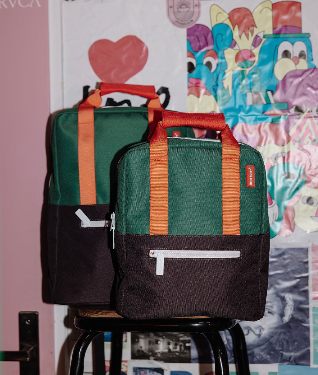 Hello Hossy - Bags & School Bags - Mini Bag Dark Green - Dark Blue / Green / Orange - Tummy Time