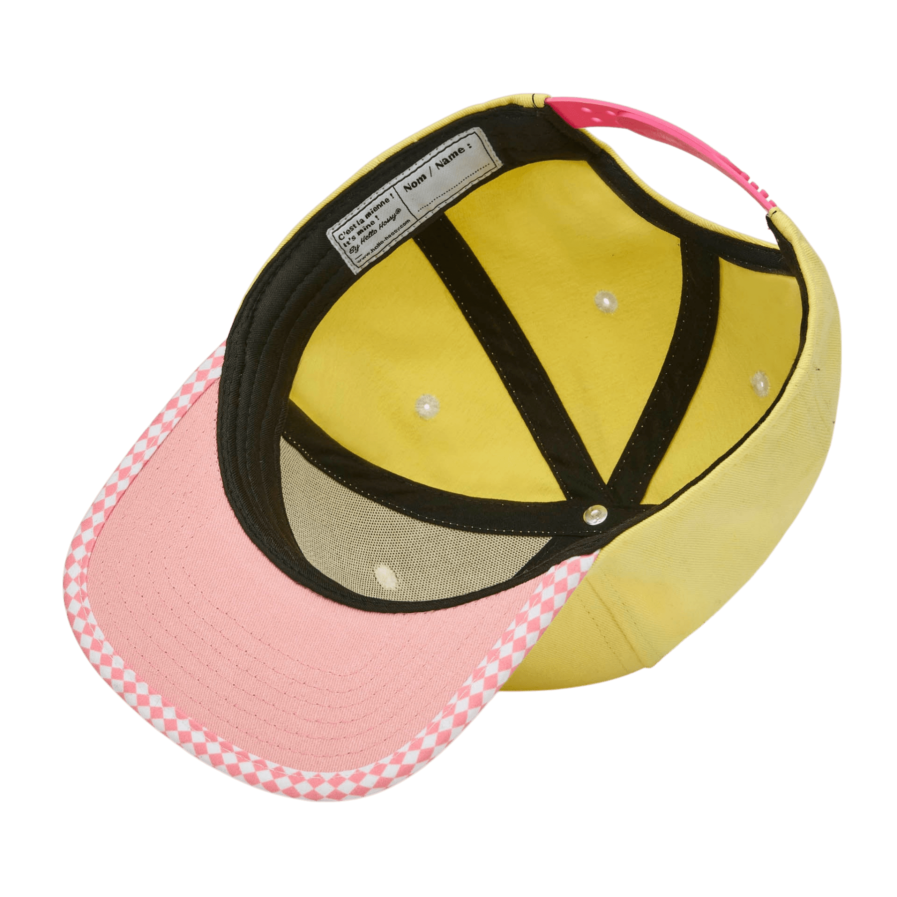 Hello Hossy - Hats, Caps & Beanies - Chessy Pink Cap - Yellow / Pink - Tummy Time