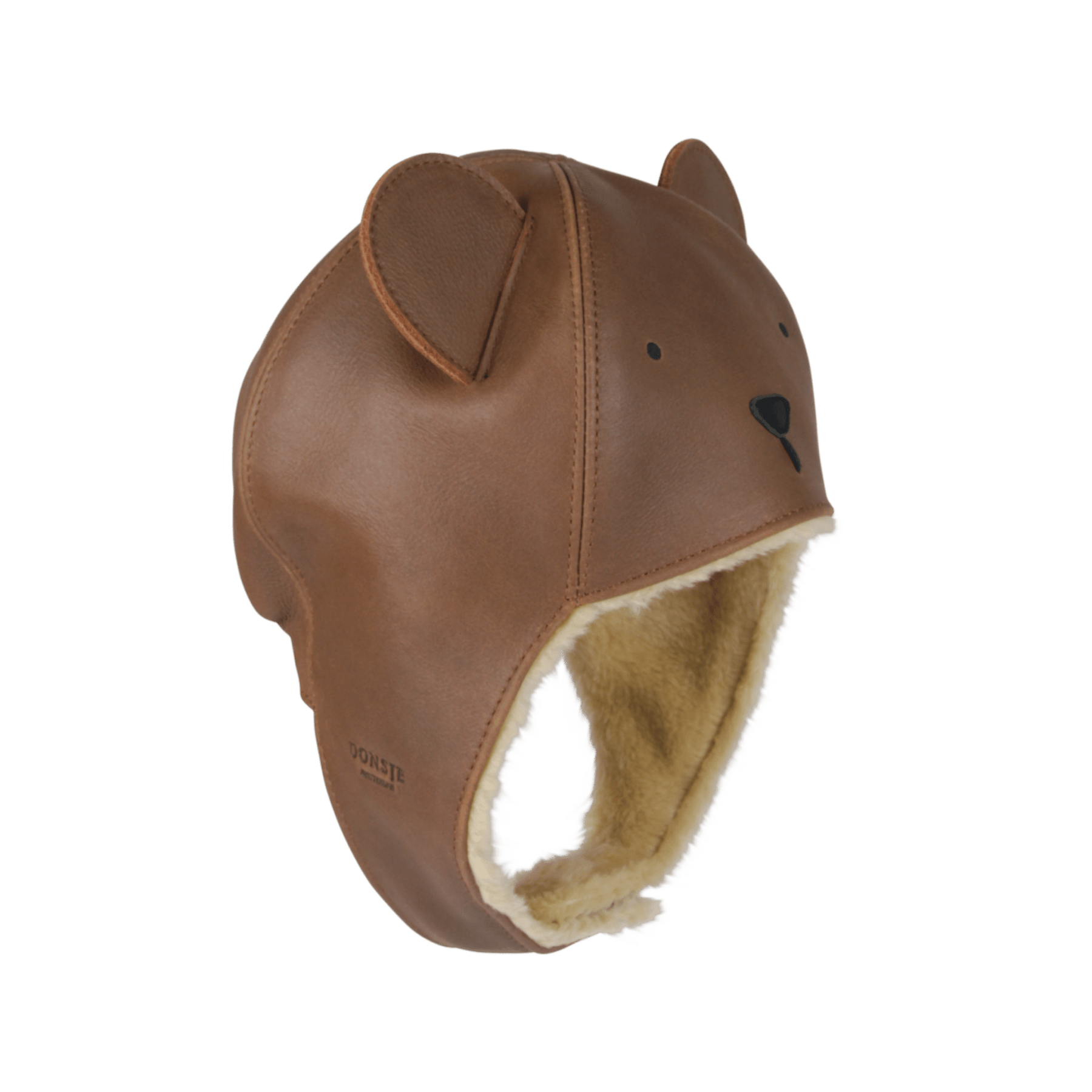 Donsje - Hats, Caps & Beanies - Kapi Classic Hat Bear - Cognac Classic Leather - Tummy Time