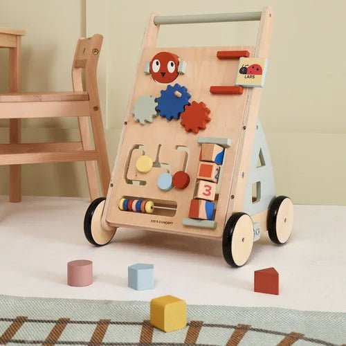 Kids Concept - Bikes & Baby Walkers - Baby Walker with Activity Board - Tummy Time