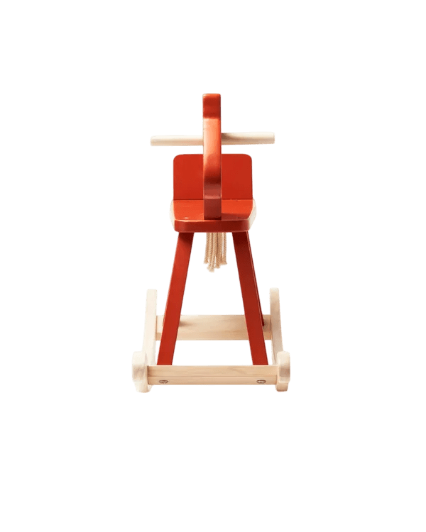Kids Concept - Rocking Toys - Rocking Horse Orange Red - Tummy Time