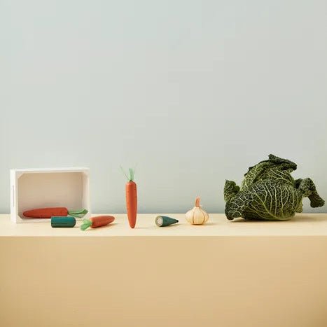 Kids Concept - Role Play Toys - Mixed Toy Vegetable Box - Tummy Time